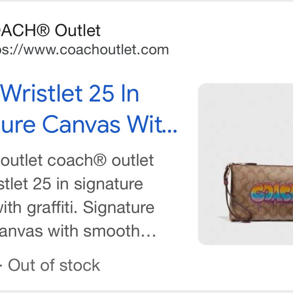 Coach Brown Crossbody Bag with Rainbow Graffiti - Picture 6 of 6